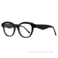 Mulheres Design Vintage Bvel Acetate Frame Glasses ópticas